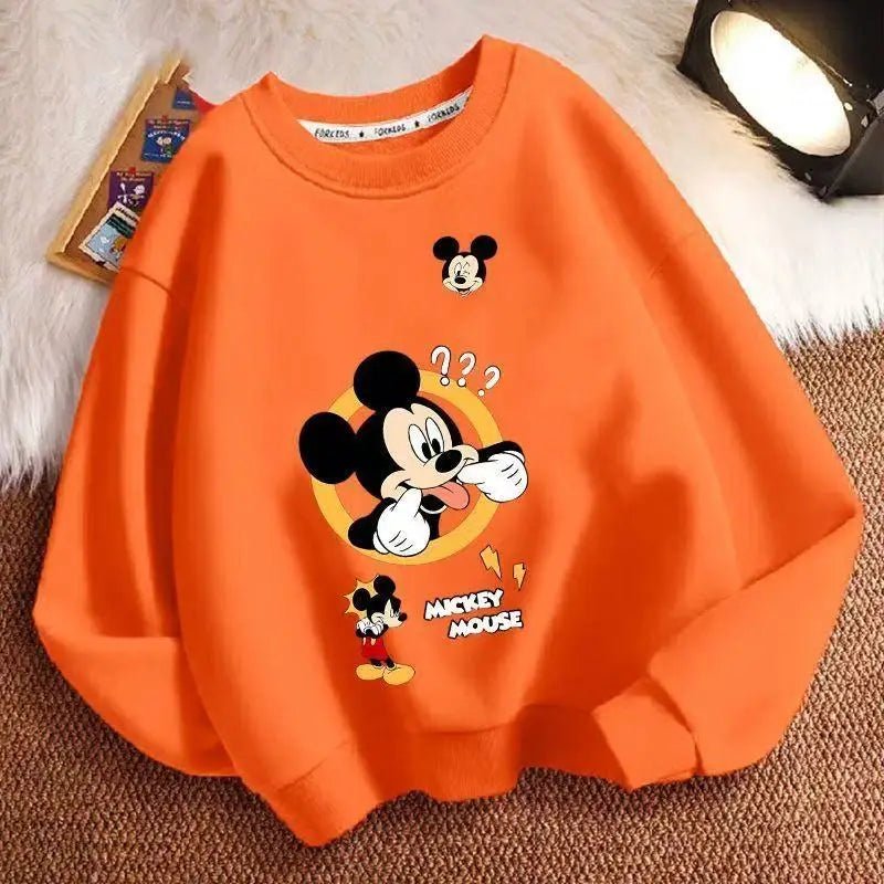 Girls/ Boy Mickey Long Sleeve Sweatshirt Children Soft Breathable Top - silverfoxgoods