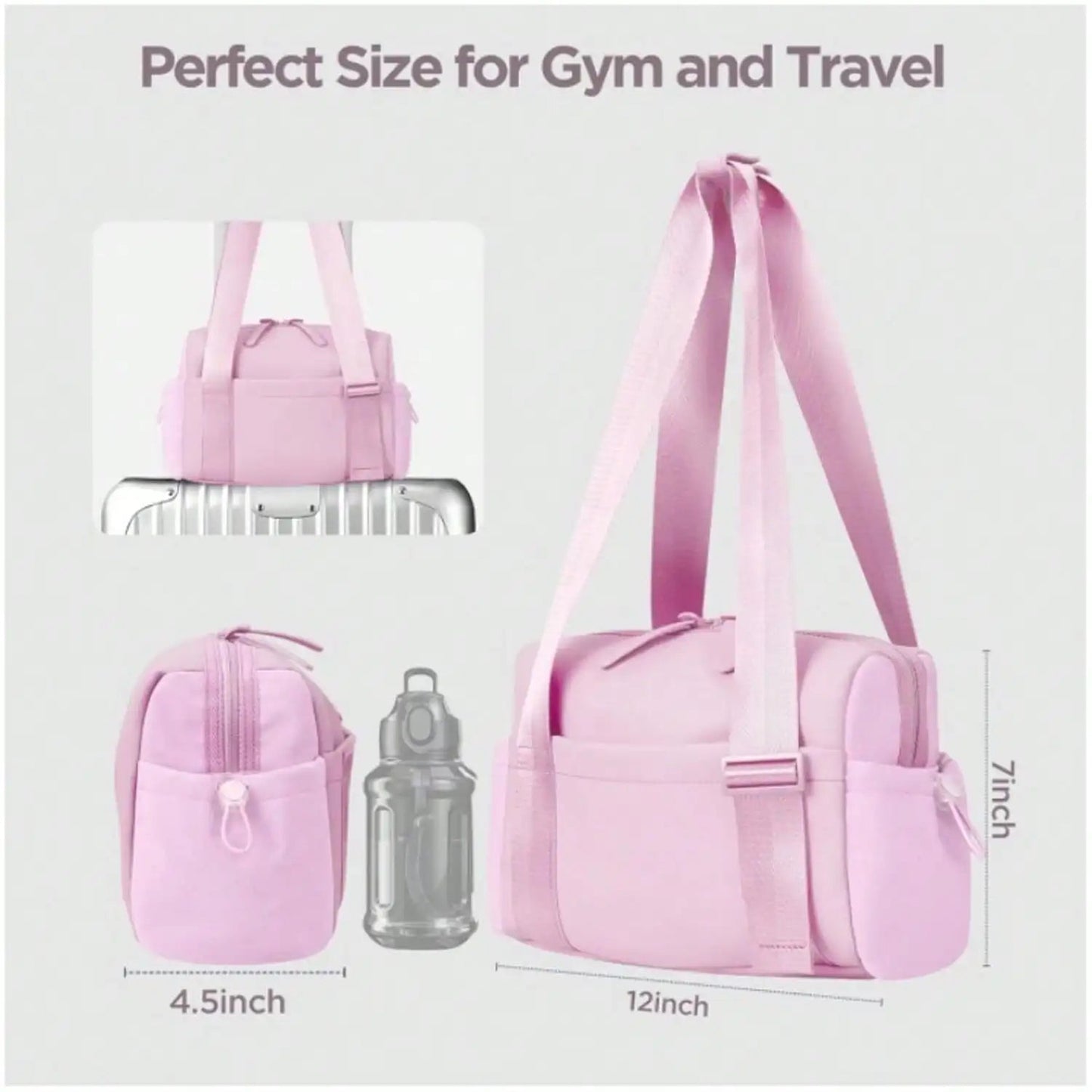 Cute Small Gym Tote Bag for Women with Wet Compartment - silverfoxgoods