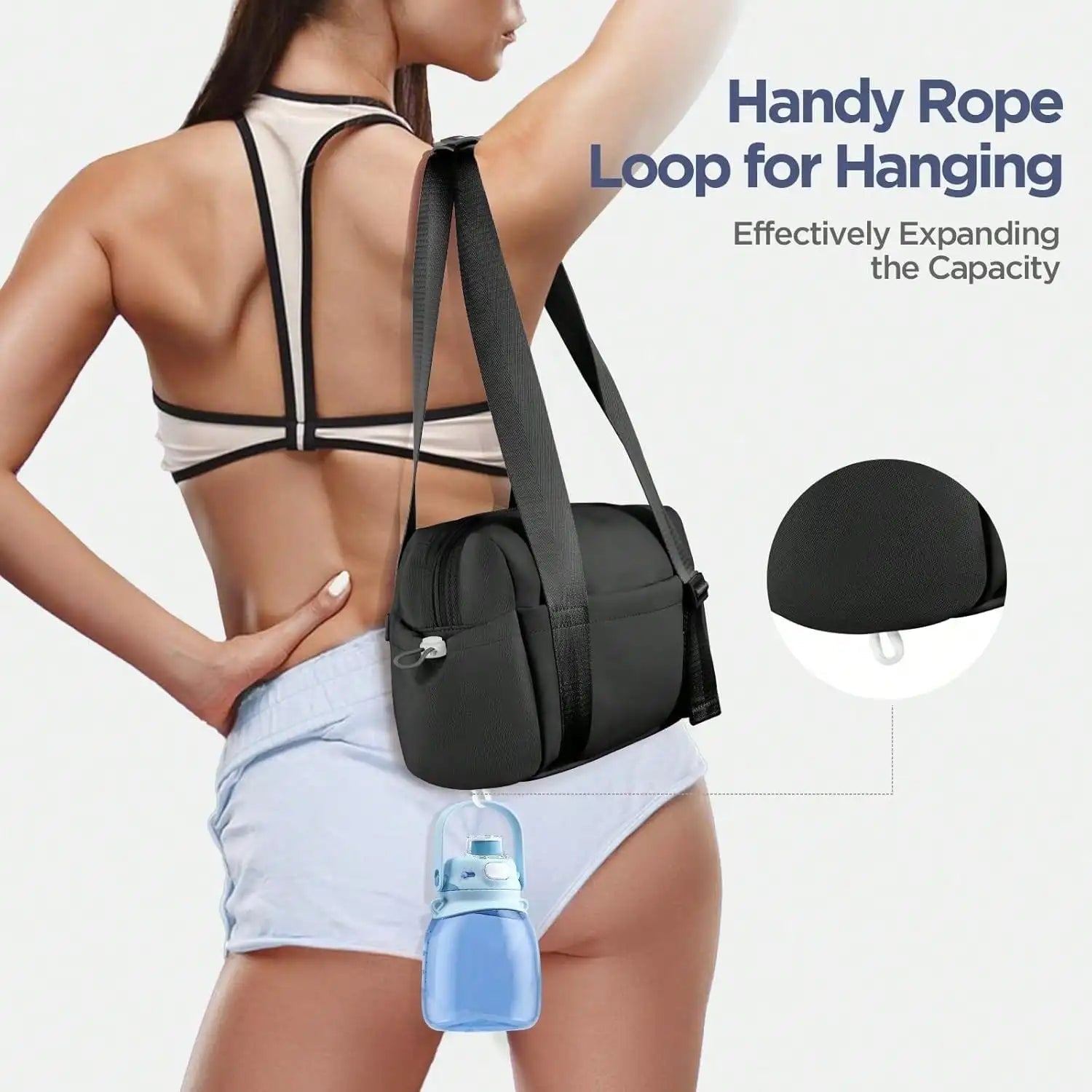 Cute Small Gym Tote Bag for Women with Wet Compartment - silverfoxgoods