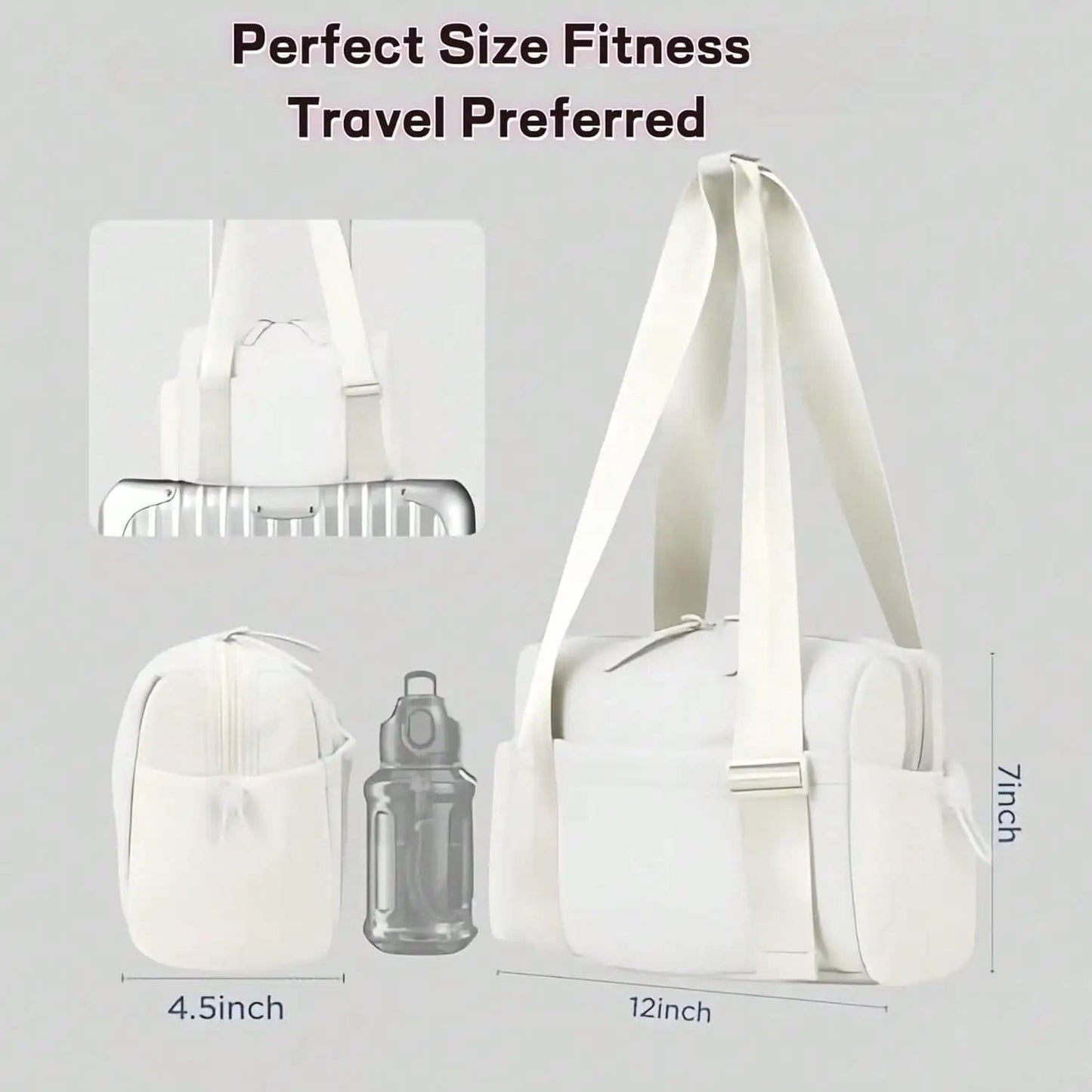 Cute Small Gym Tote Bag for Women with Wet Compartment - silverfoxgoods