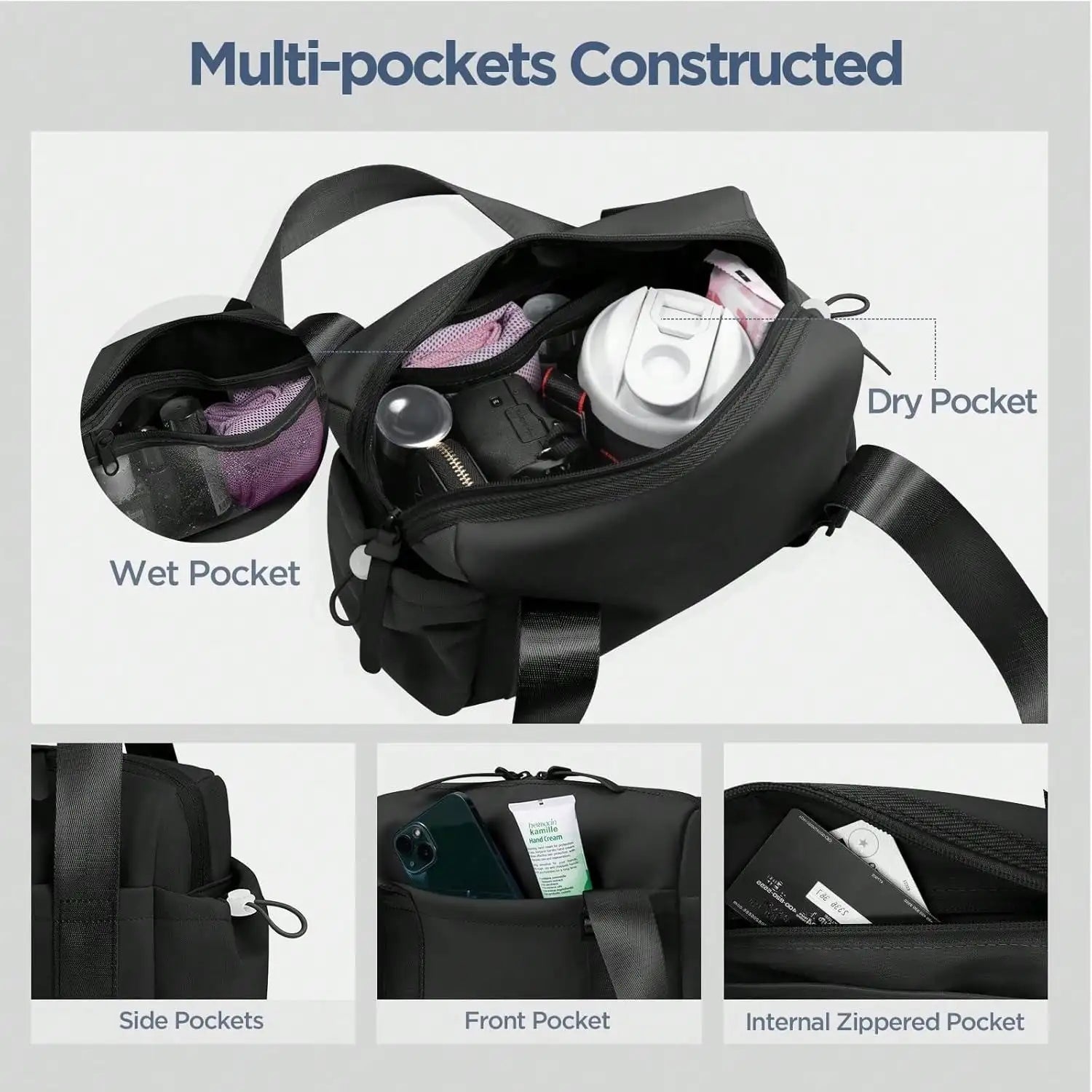 Cute Small Gym Tote Bag for Women with Wet Compartment - silverfoxgoods