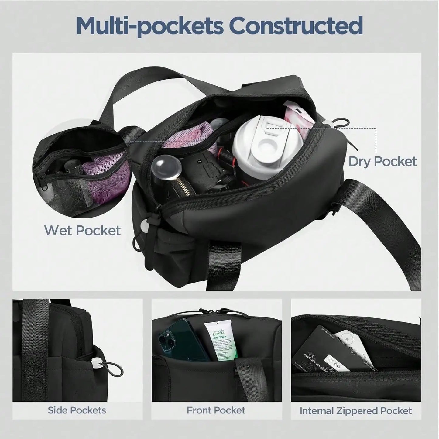 Cute Small Gym Tote Bag for Women with Wet Compartment - silverfoxgoods