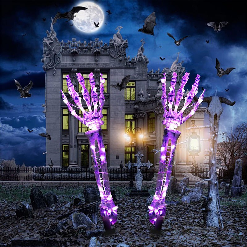 Halloween LED Light Up Skeleton Arm Hand Party Decoration - silverfoxgoods