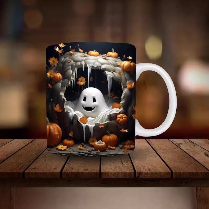 Halloween Pumpkin Ceramic Mug - silverfoxgoods