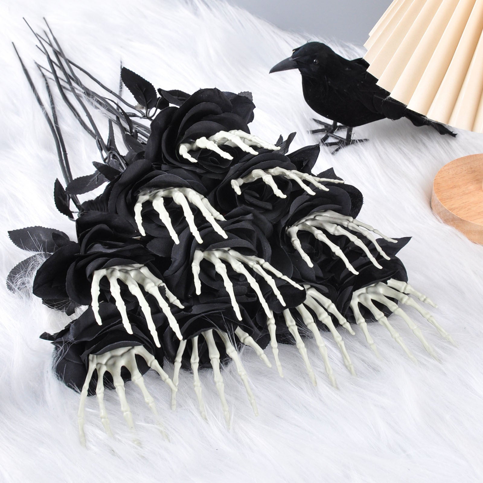 Halloween Skull Hand Rose Horror Decoration Ornaments - silverfoxgoods