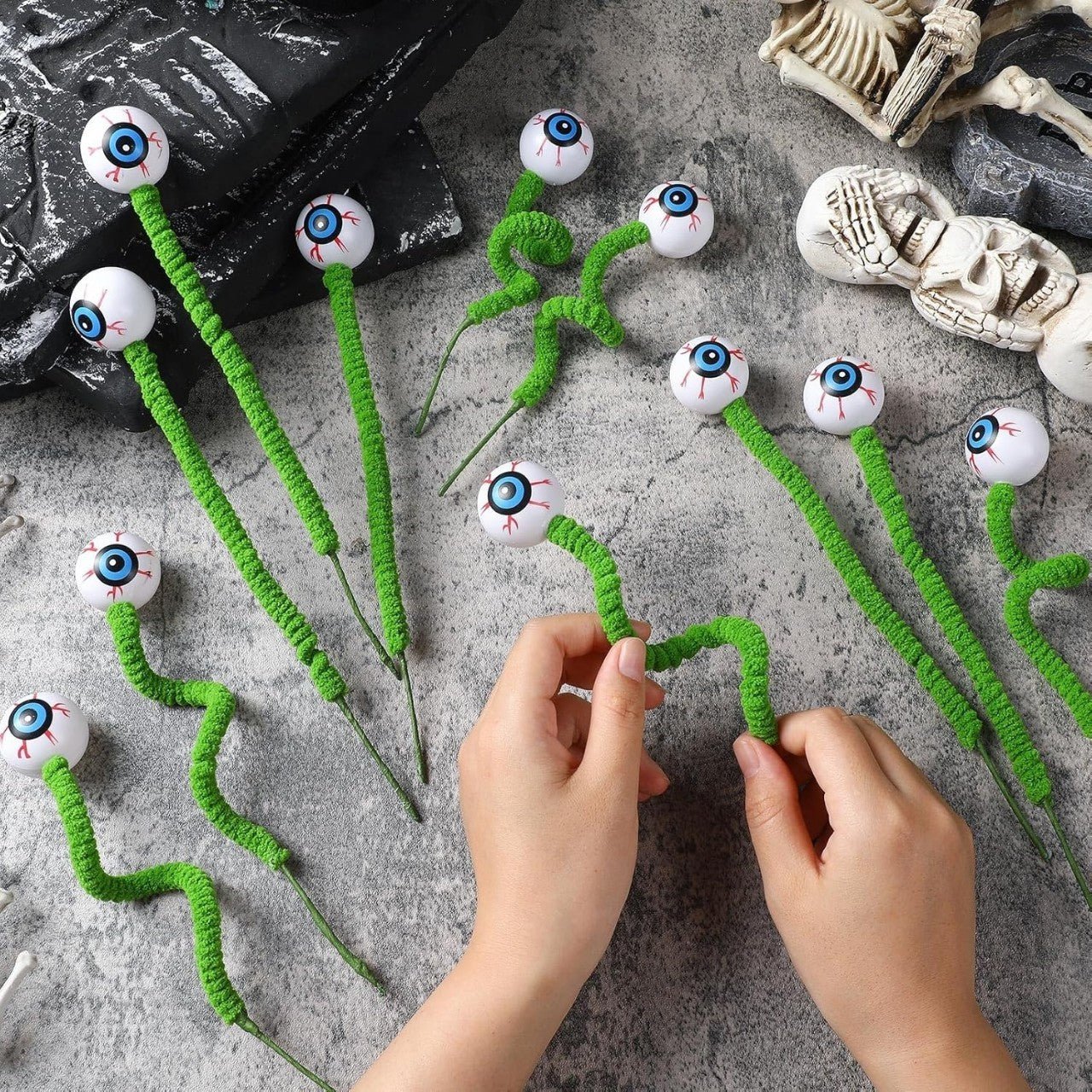 Halloween Three - dimensional Eye Beads - silverfoxgoods
