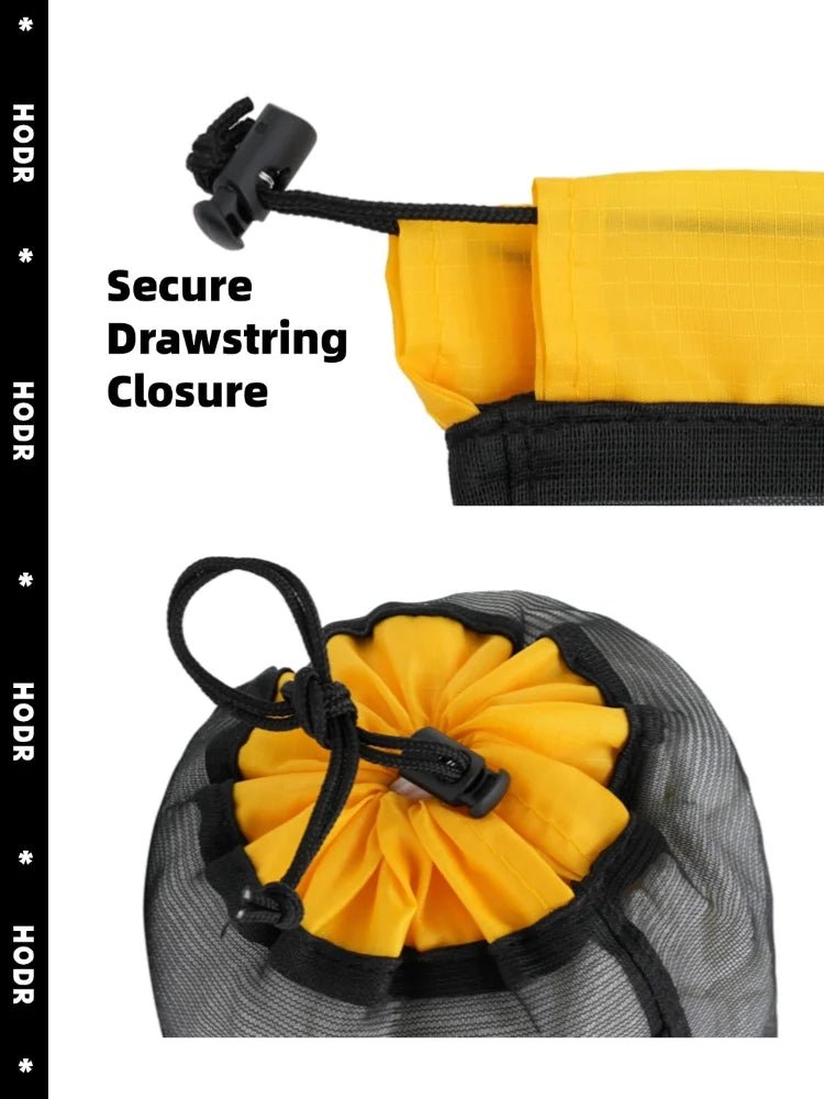 [HODR] Mesh Bags Lightweight Mesh Stuff Sack Drawstring Storage Bags Compression Pouches for Camping, Hiking, Laundry & Grocery - silverfoxgoods