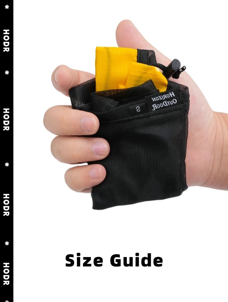 [HODR] Mesh Bags Lightweight Mesh Stuff Sack Drawstring Storage Bags Compression Pouches for Camping, Hiking, Laundry & Grocery - silverfoxgoods
