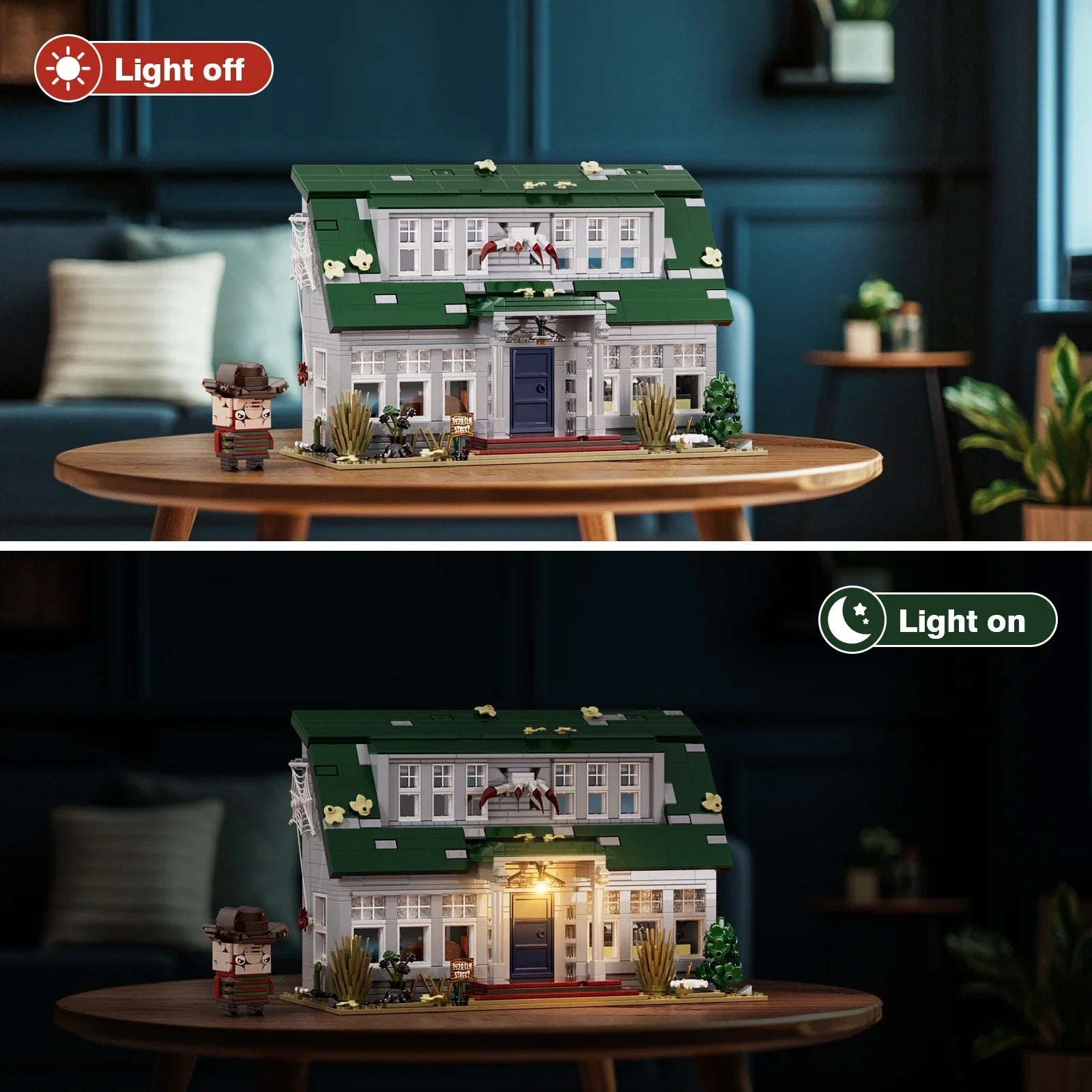 Spooky Freddyed House Building Kit - Halloween Decor for Adults - silverfoxgoods