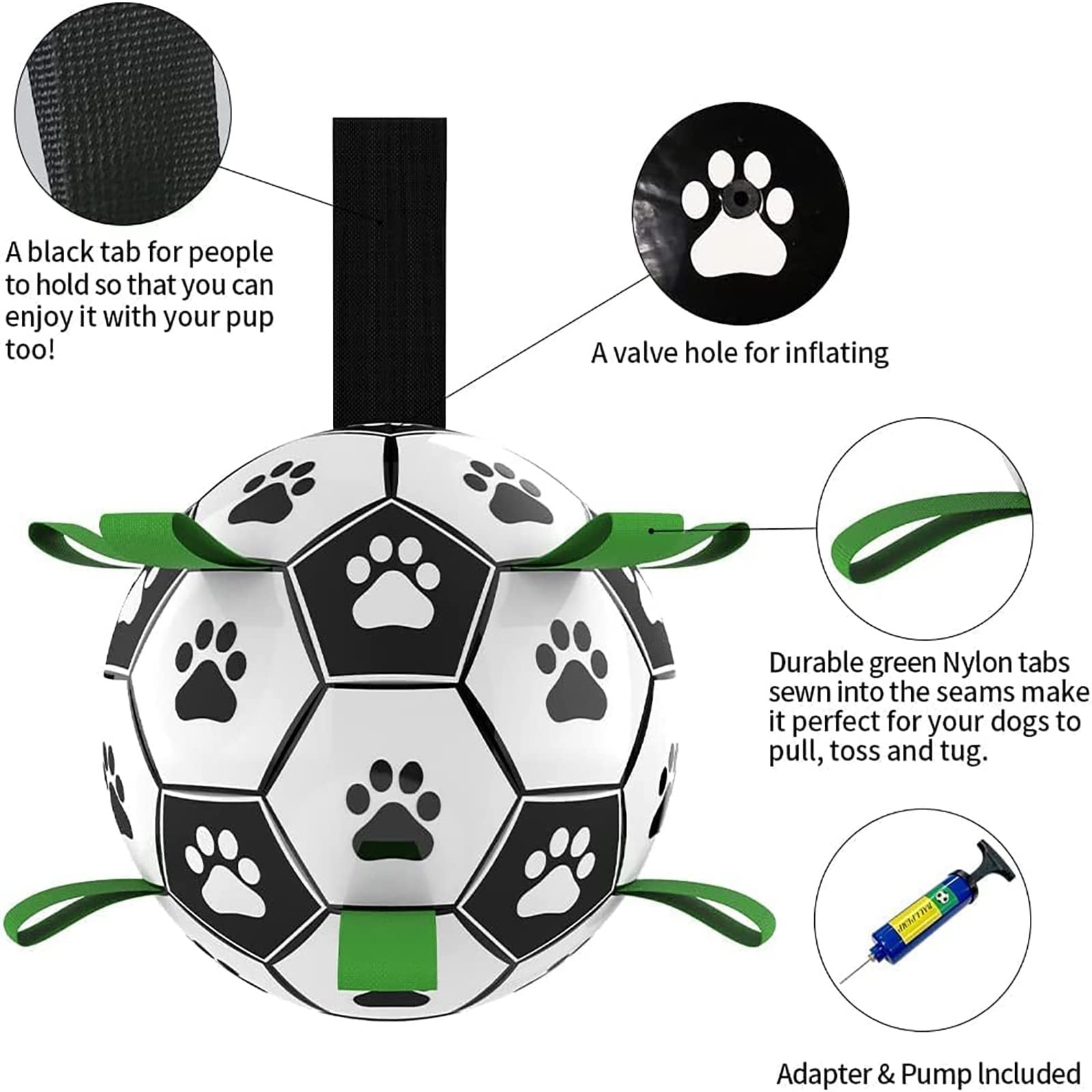 Interactive Soccer Ball Toy for Large Dogs - Outdoor Training Fun! - silverfoxgoods