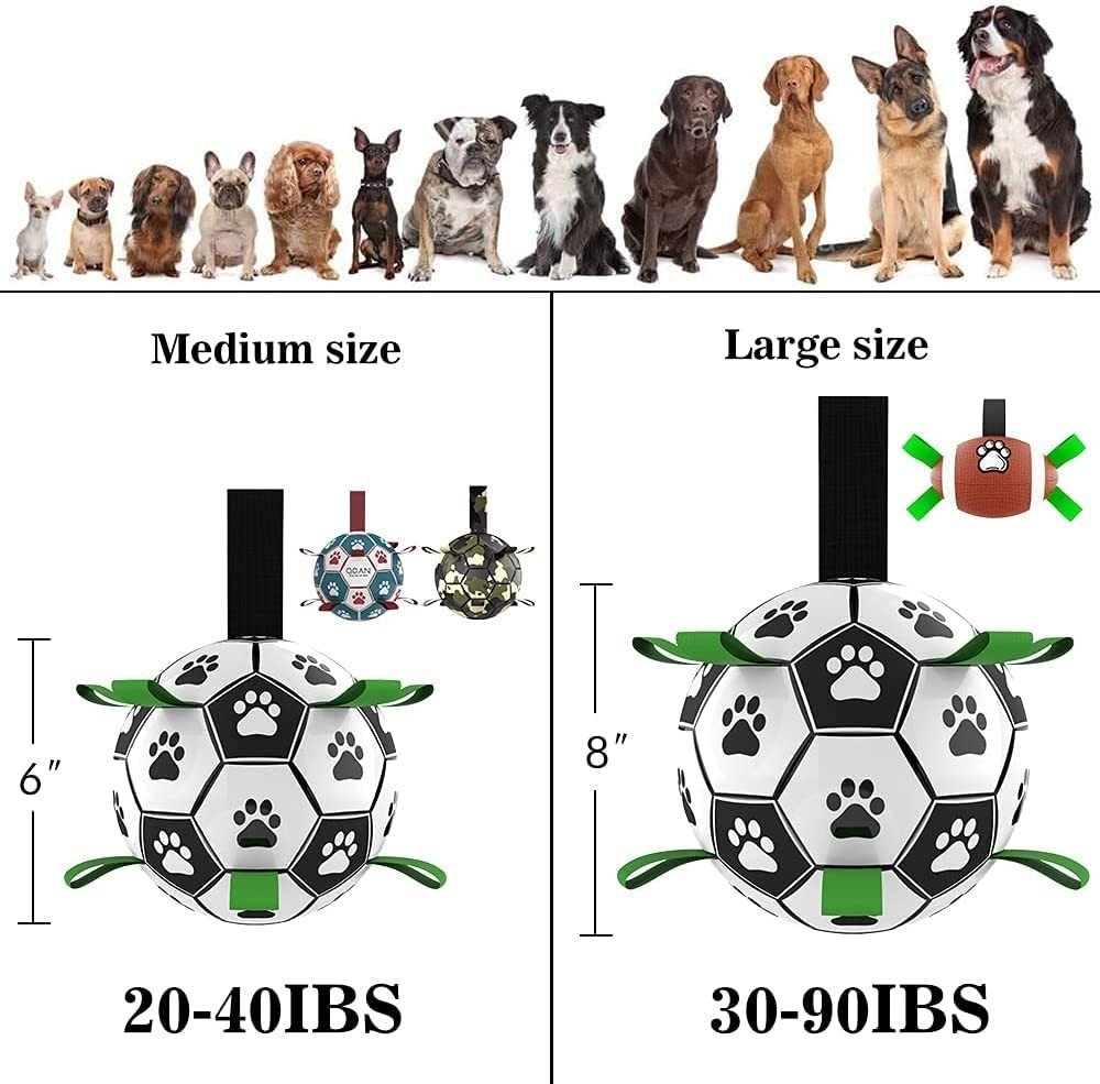 Interactive Soccer Ball Toy for Large Dogs - Outdoor Training Fun! - silverfoxgoods