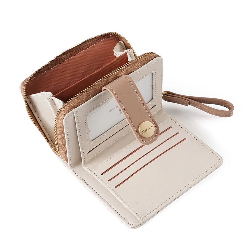 Japanese Cute Cat Girls Wallet Short Student ID Bank Card Holder Money Bag Zipper Wallets For Women Key Storage Purse Coin Purse - silverfoxgoods