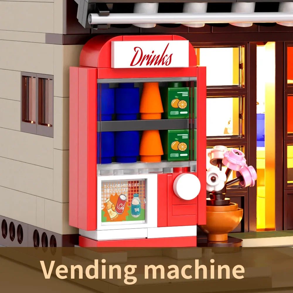 LED Japanese Tea House Building Set - Mini Street View Architecture Toy, 1219pcs - silverfoxgoods