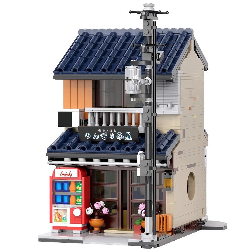 LED Japanese Tea House Building Set - Mini Street View Architecture Toy, 1219pcs - silverfoxgoods