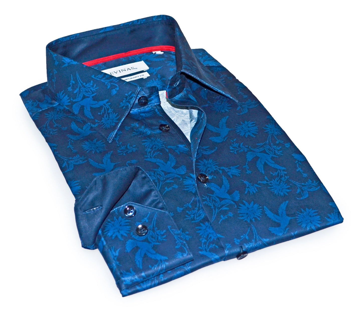 Jonny Button - Up Shirt With Contrast Details // Navy // Contemporary Fit (Regular) - final sale - silverfoxgoods