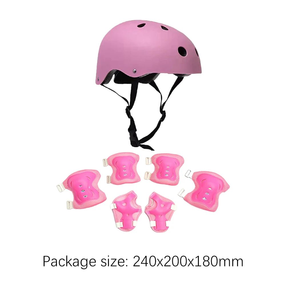 Kids Bike Helmet Knee Elbow Wrist Pads Helmet with Protective Gear Set for Bicycle Cycling Skateboard Scooter Skating Sports - silverfoxgoods