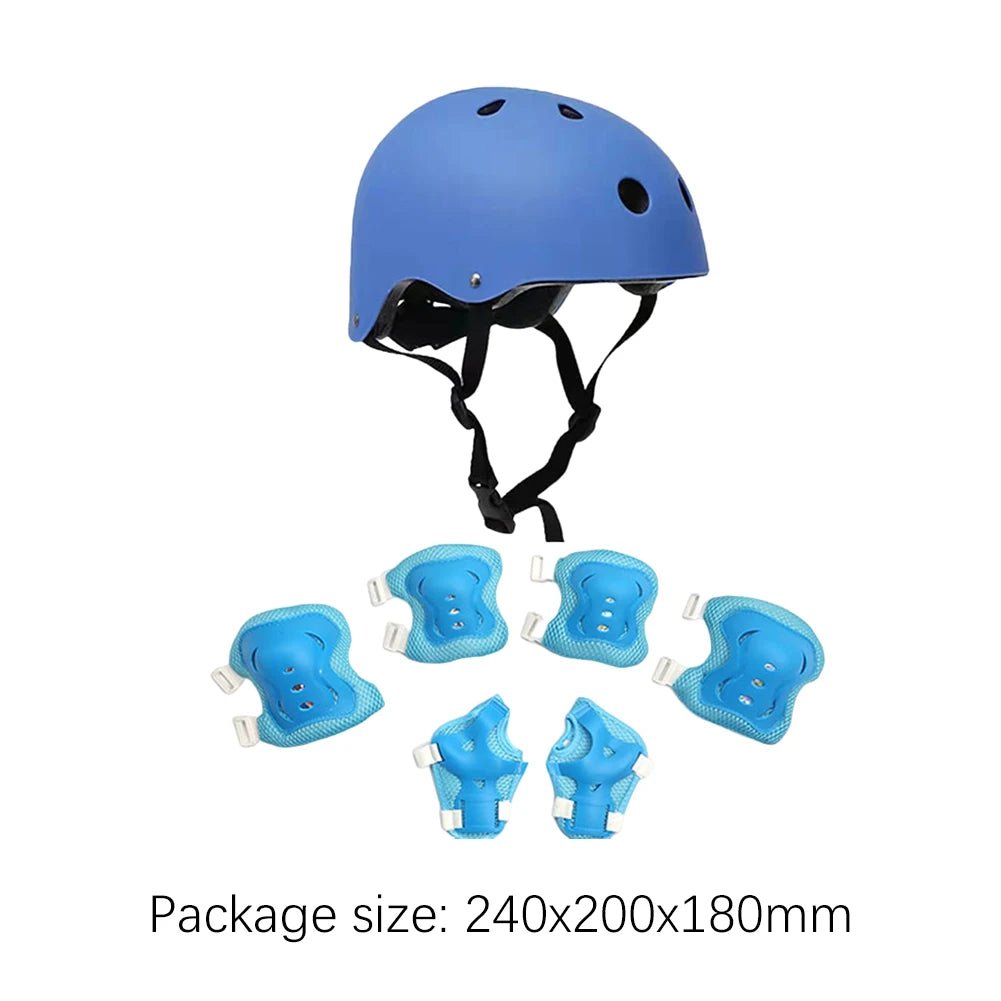 Kids Bike Helmet Knee Elbow Wrist Pads Helmet with Protective Gear Set for Bicycle Cycling Skateboard Scooter Skating Sports - silverfoxgoods