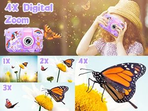 ARNSSIEN kids digital camera with 180° flip lens, 2.4-inch LCD, and protective silicone case