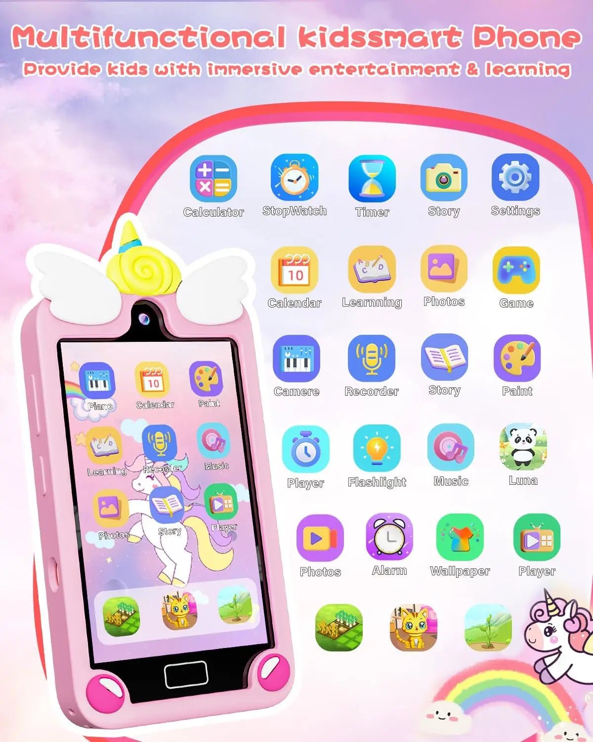 Kids Smart Phone for Girls with 4.0