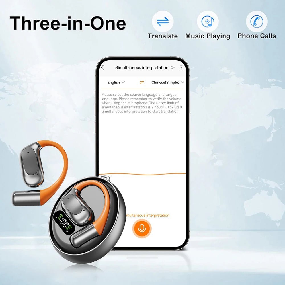Language Translator Earbuds – 144 Languages AI Translating Headphones for Travel & Learning - silverfoxgoods