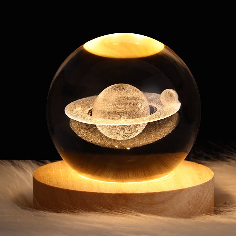 Galaxy Crystal Ball Moon Lamp - 3D Night Light for Kids Birthday Gift - silverfoxgoods