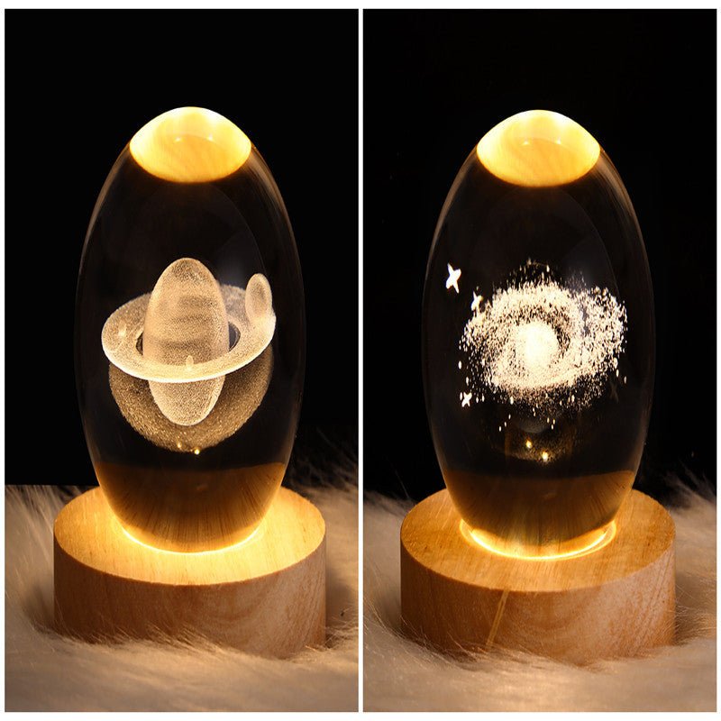Galaxy Crystal Ball Moon Lamp - 3D Night Light for Kids Birthday Gift - silverfoxgoods