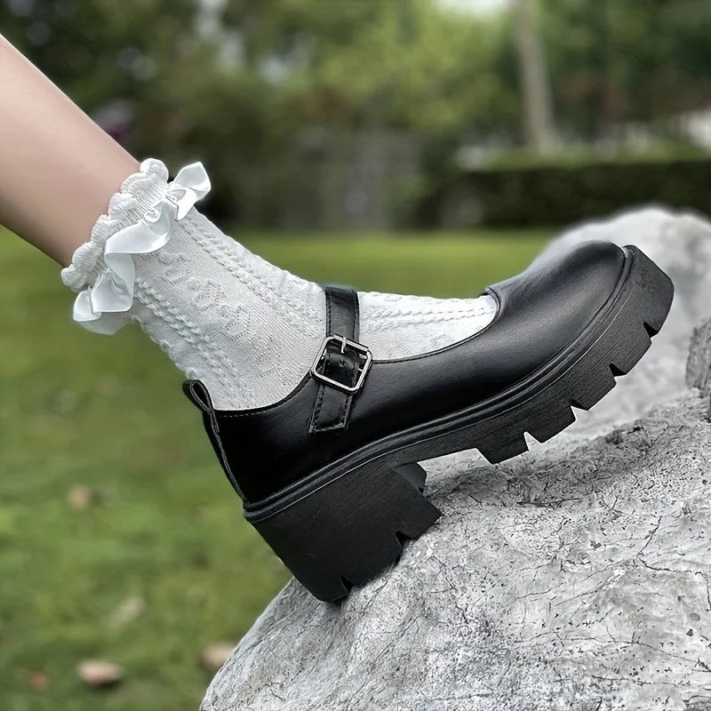 Japanese Lolita Mary Jane Cosplay Heels for Girls & Women - silverfoxgoods