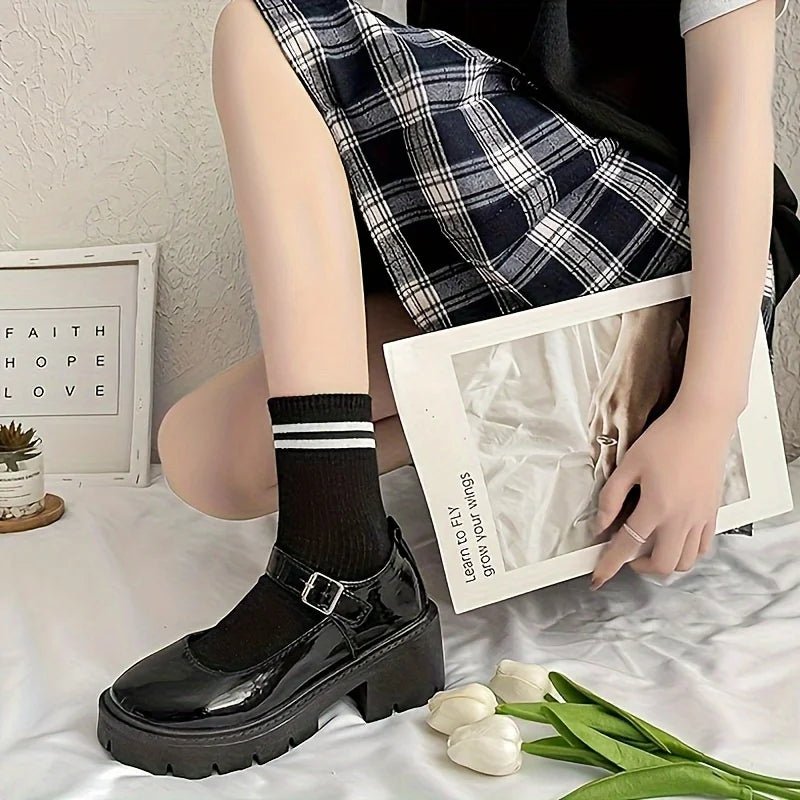 Japanese Lolita Mary Jane Cosplay Heels for Girls & Women - silverfoxgoods