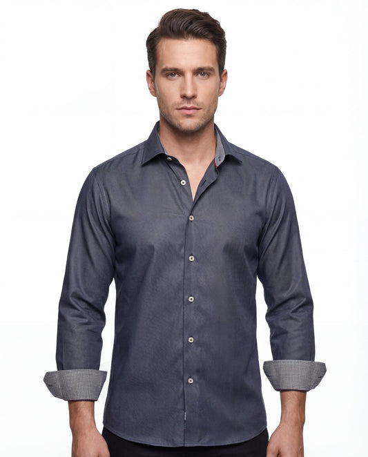Long Sleeve contract trimming Shirt | Silverfoxgoods