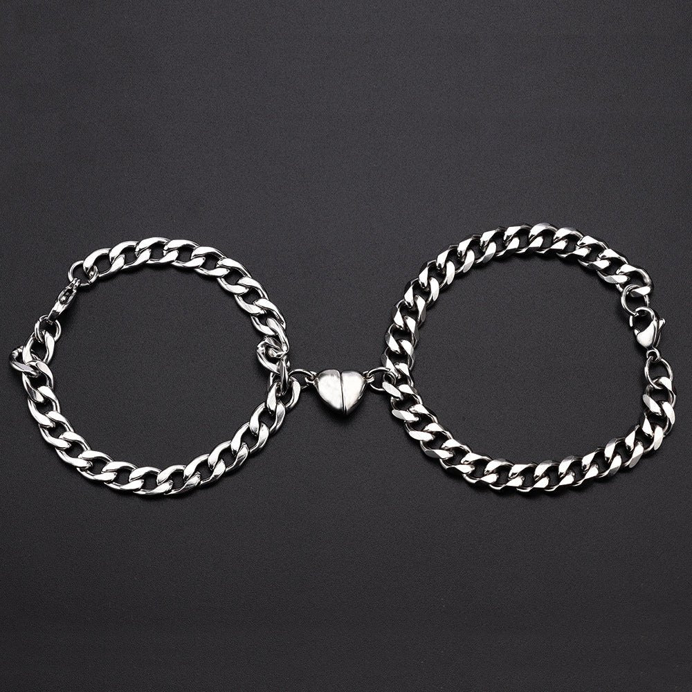 Love Magnet Attracts a Pair Of Male And Female Couple Bracelets - silverfoxgoods