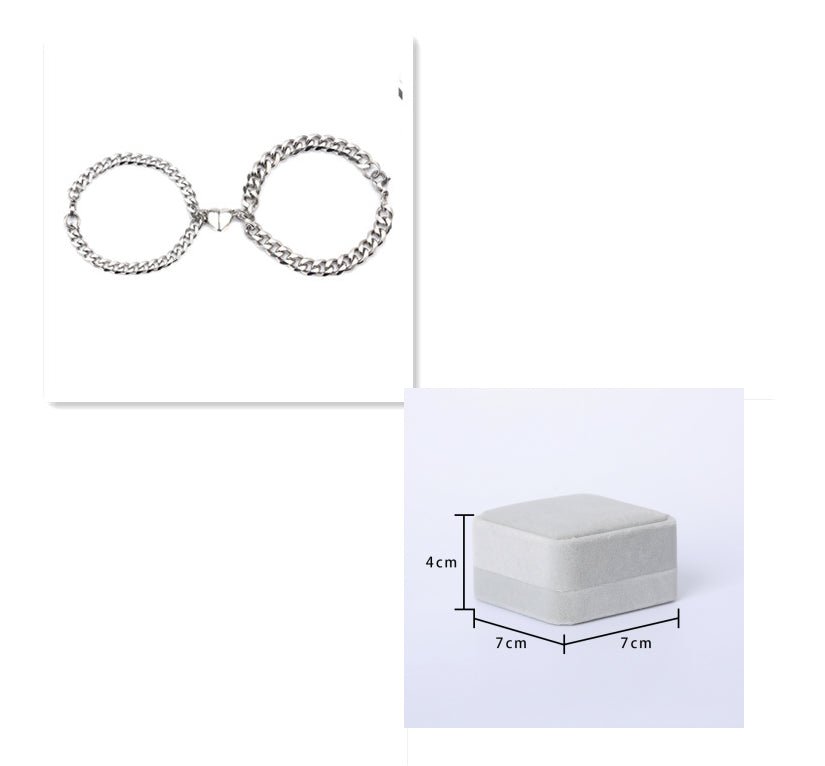 Love Magnet Attracts a Pair Of Male And Female Couple Bracelets - silverfoxgoods