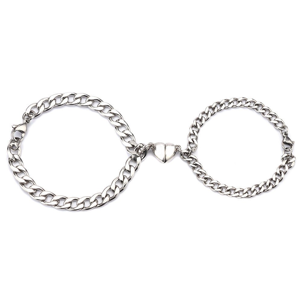 Love Magnet Attracts a Pair Of Male And Female Couple Bracelets - silverfoxgoods