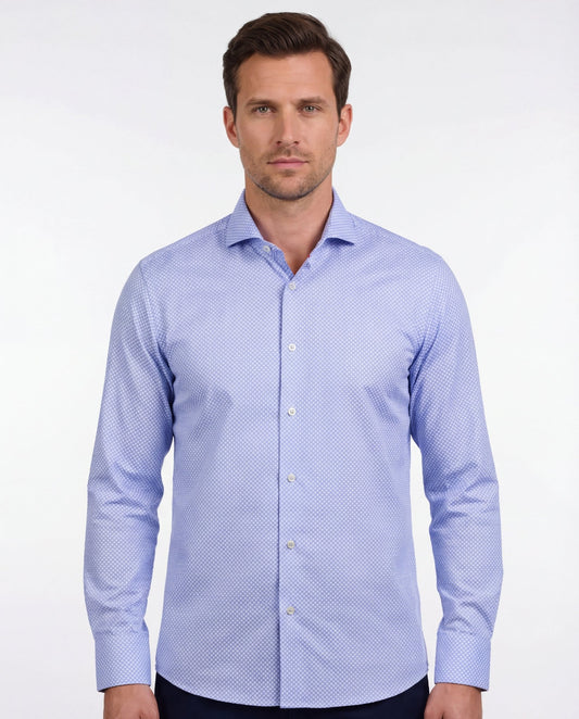Lt Blue Dual Cuff Shirt – Contemporary Fit | SilverFoxgoods