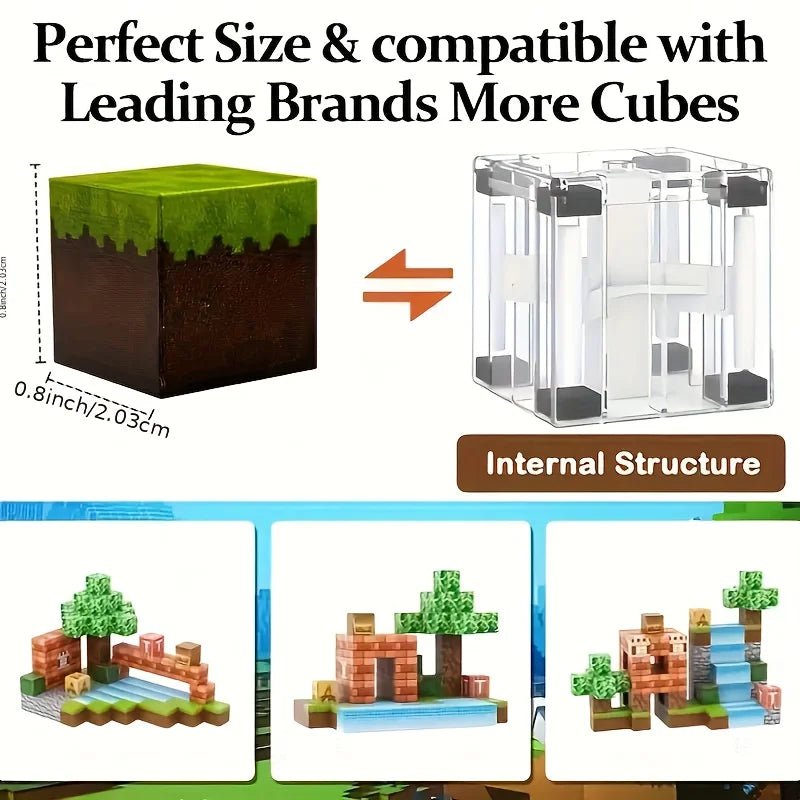 Magnetic 100pcs, Creative Building Toys, ABS Building Square, Suitable for Construction And Creation - silverfoxgoods