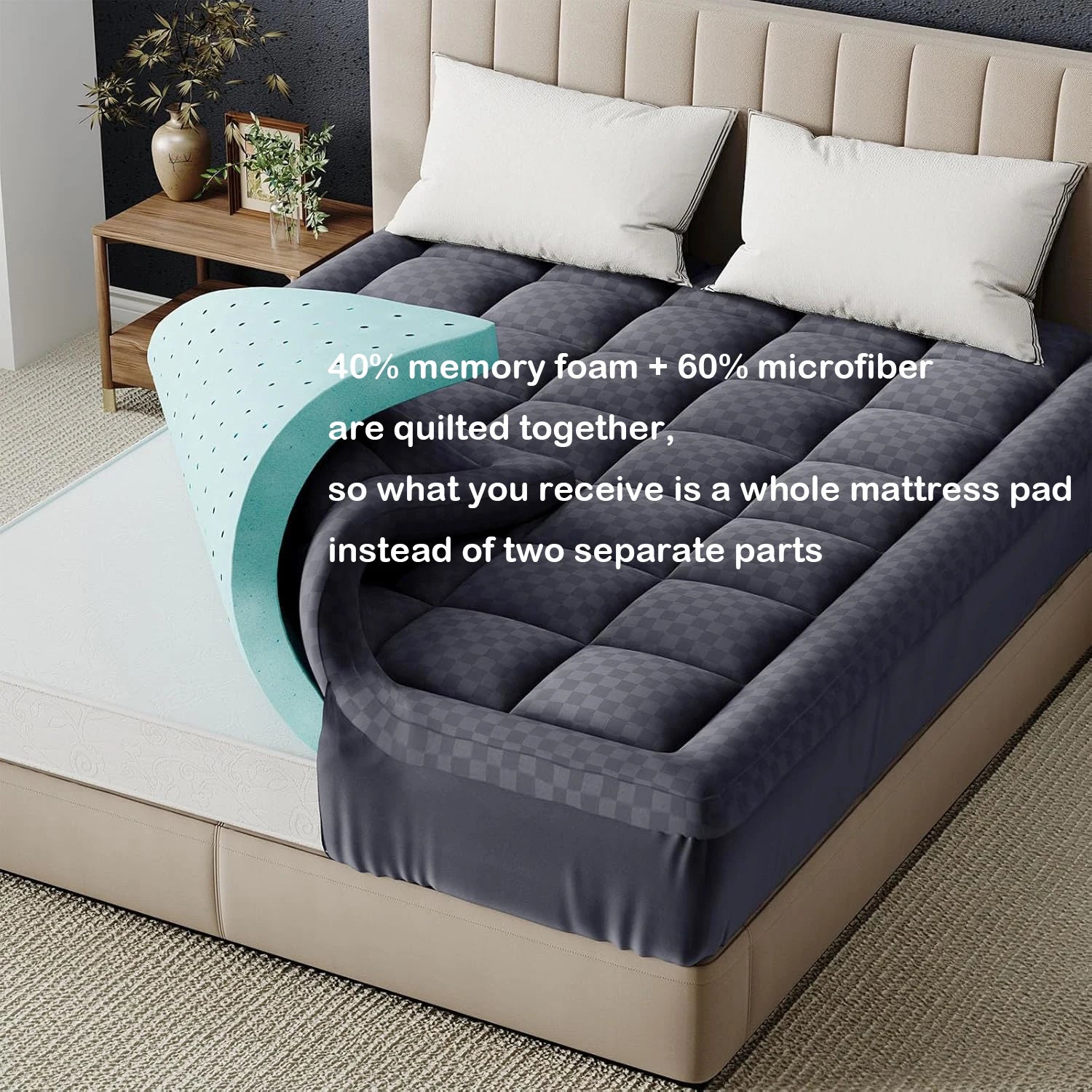 Back Pain Relief Memory Foam Floor Mattress - silverfoxgoods