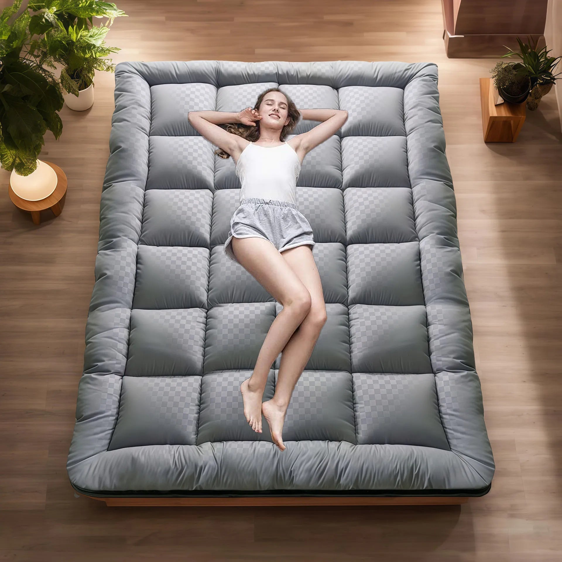 Back Pain Relief Memory Foam Floor Mattress - silverfoxgoods