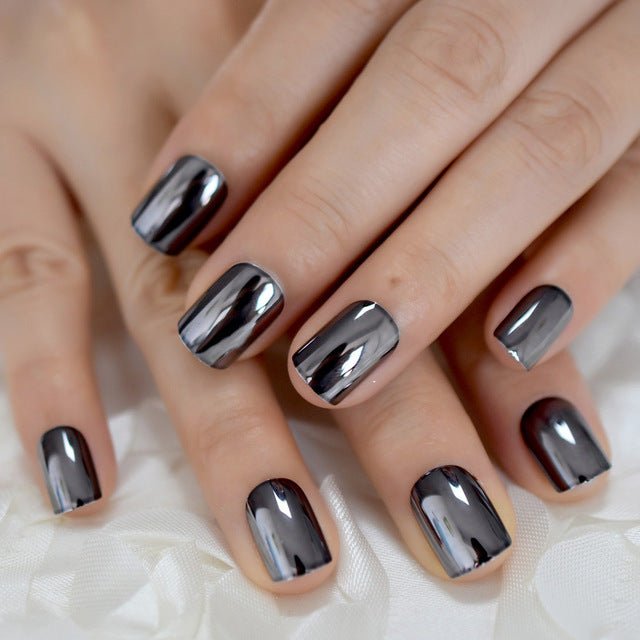 Metal false nails - silverfoxgoods