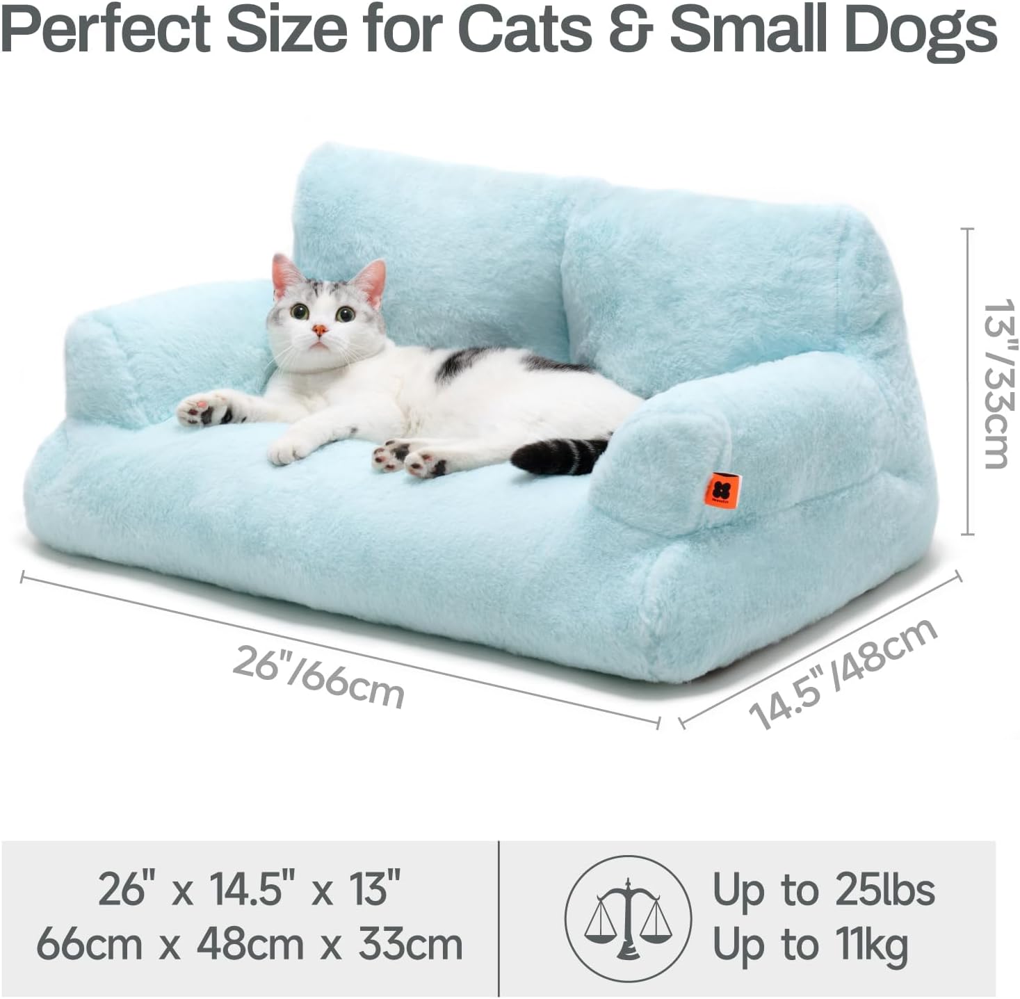 MEWOOFUN Plush Cat Bed For Indoor Cats  | Silver Fox Goods