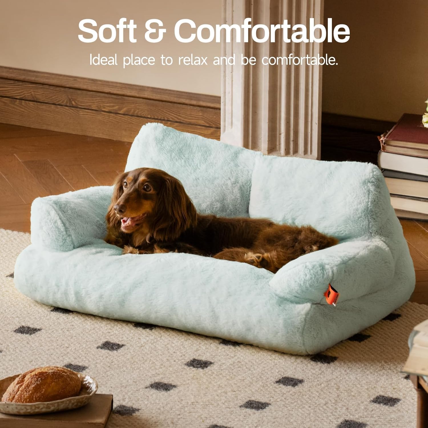 MEWOOFUN Plush Cat Bed For Indoor Cats  | Silver Fox Goods