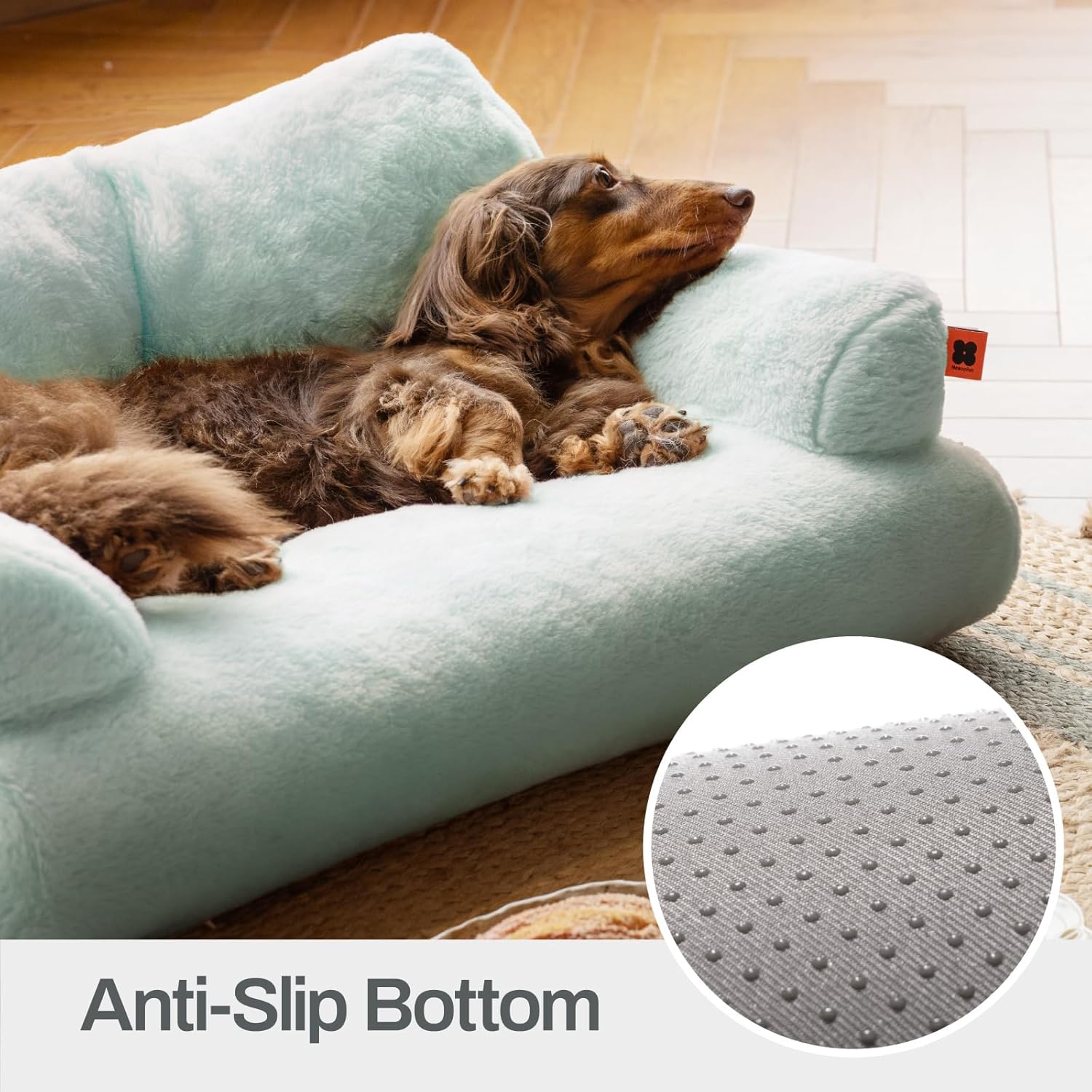 MEWOOFUN Plush Cat Bed For Indoor Cats  | Silver Fox Goods