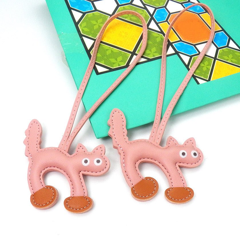 Mini CAT Leather Bag Pendant - silverfoxgoods