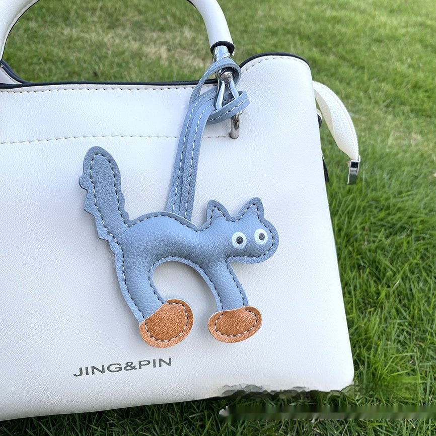 Mini CAT Leather Bag Pendant - silverfoxgoods