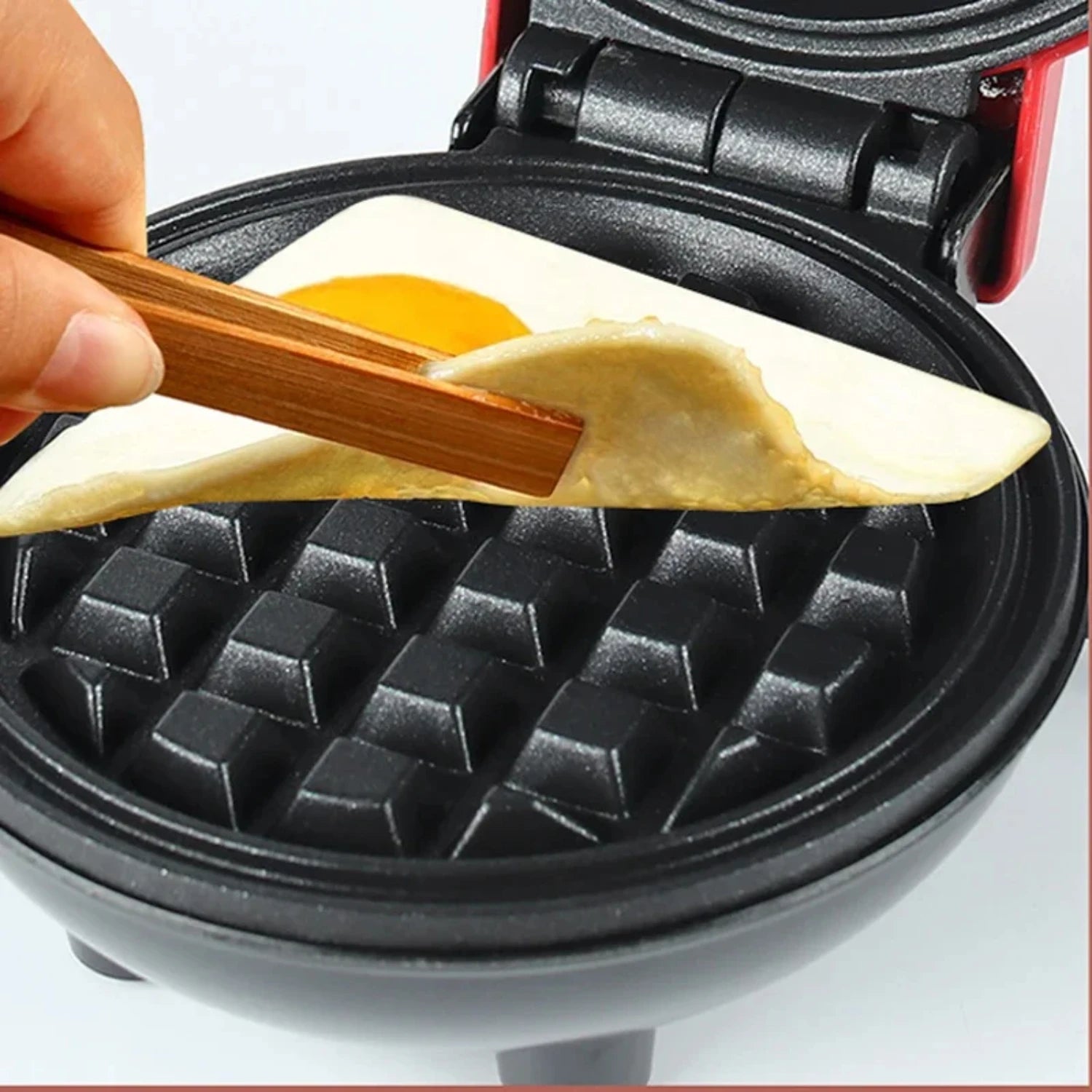 Heart-shaped double-sided mini waffles maker - silverfoxgoods