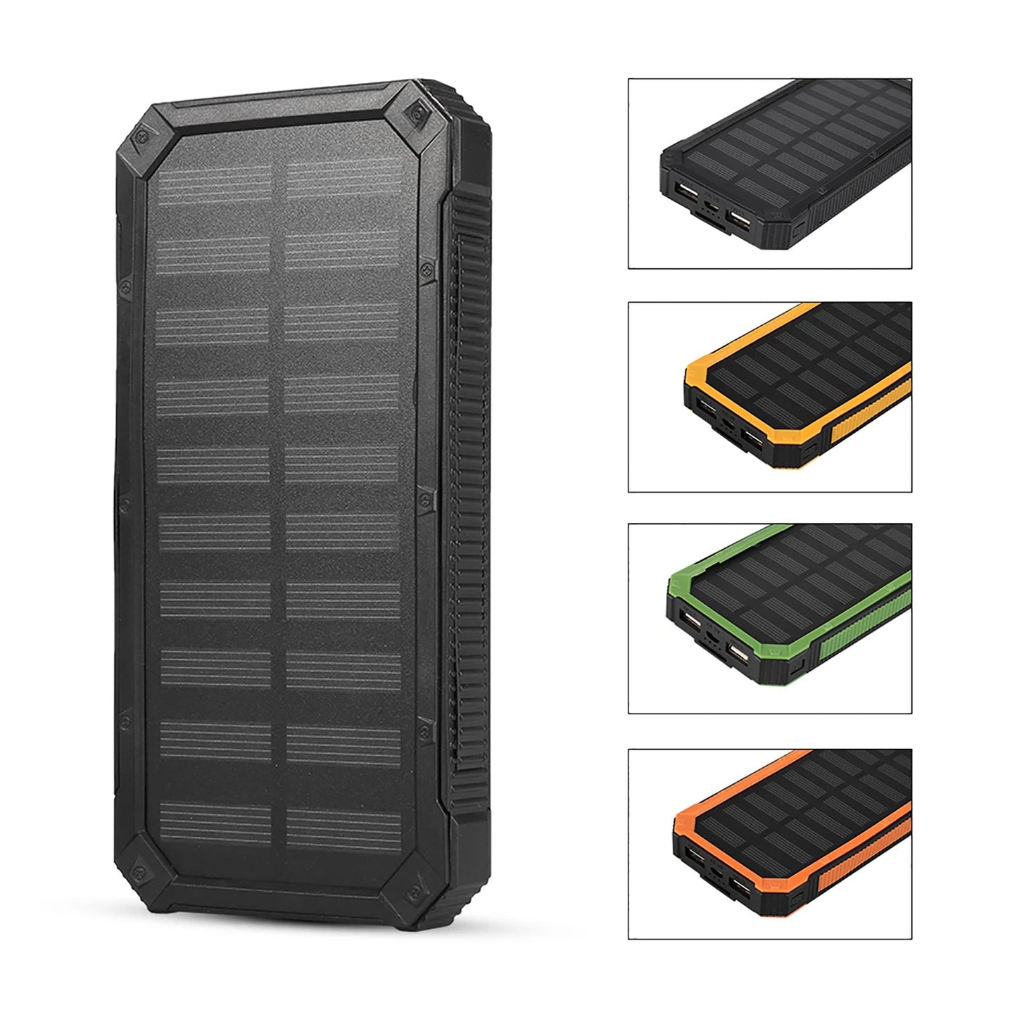 Mobile Power Bank – 20000mAh Solar Portable Fast-Charging Dual USB - silverfoxgoods