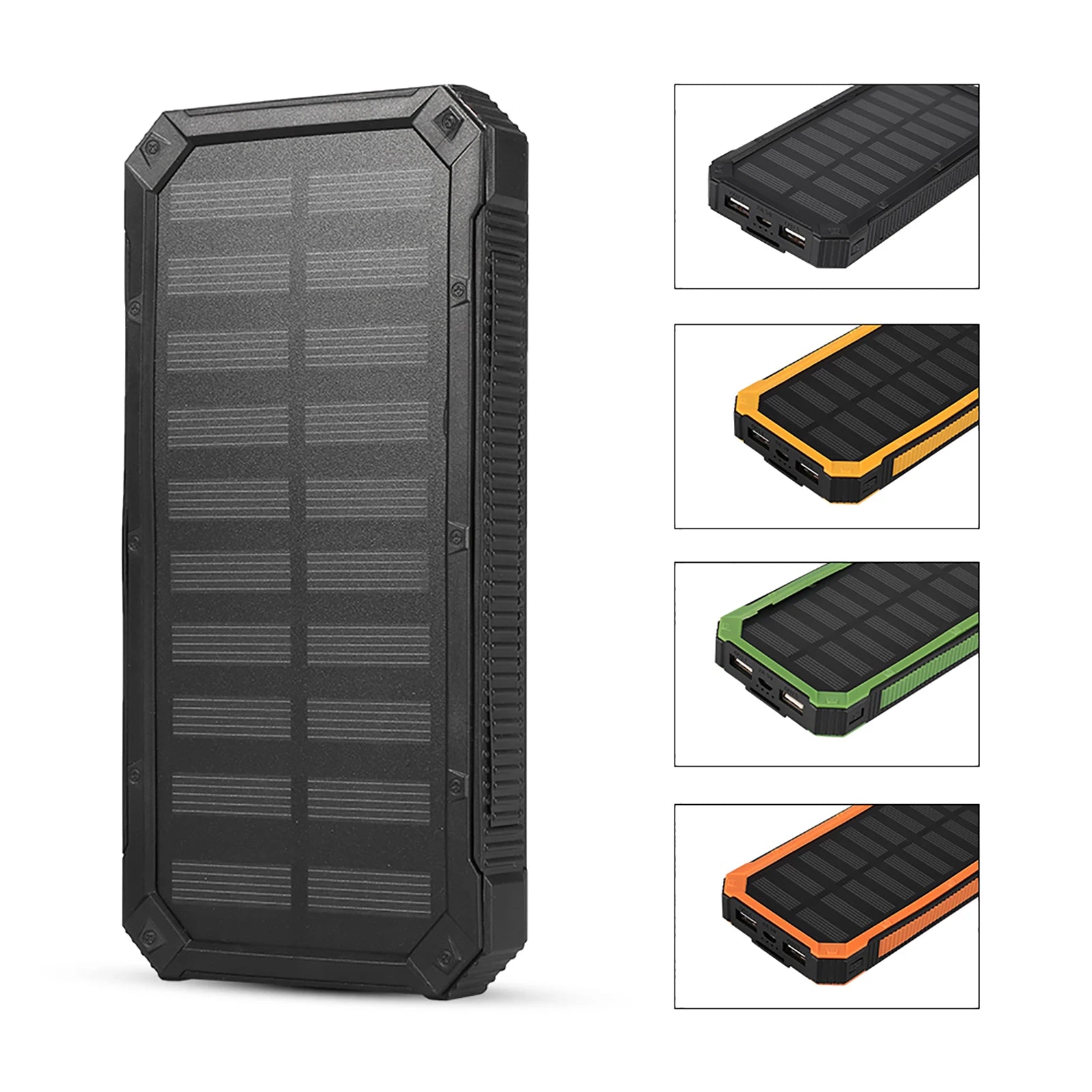 Mobile Power Bank – 20000mAh Solar Portable Fast-Charging Dual USB - silverfoxgoods