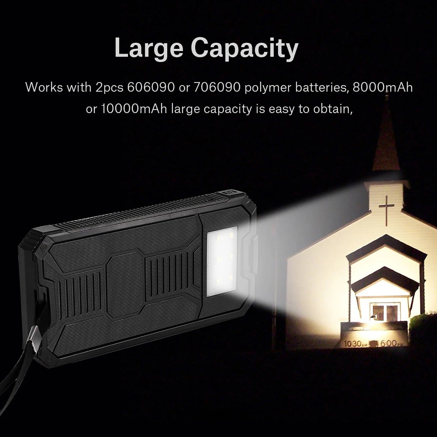 Mobile Power Bank – 20000mAh Solar Portable Fast-Charging Dual USB - silverfoxgoods