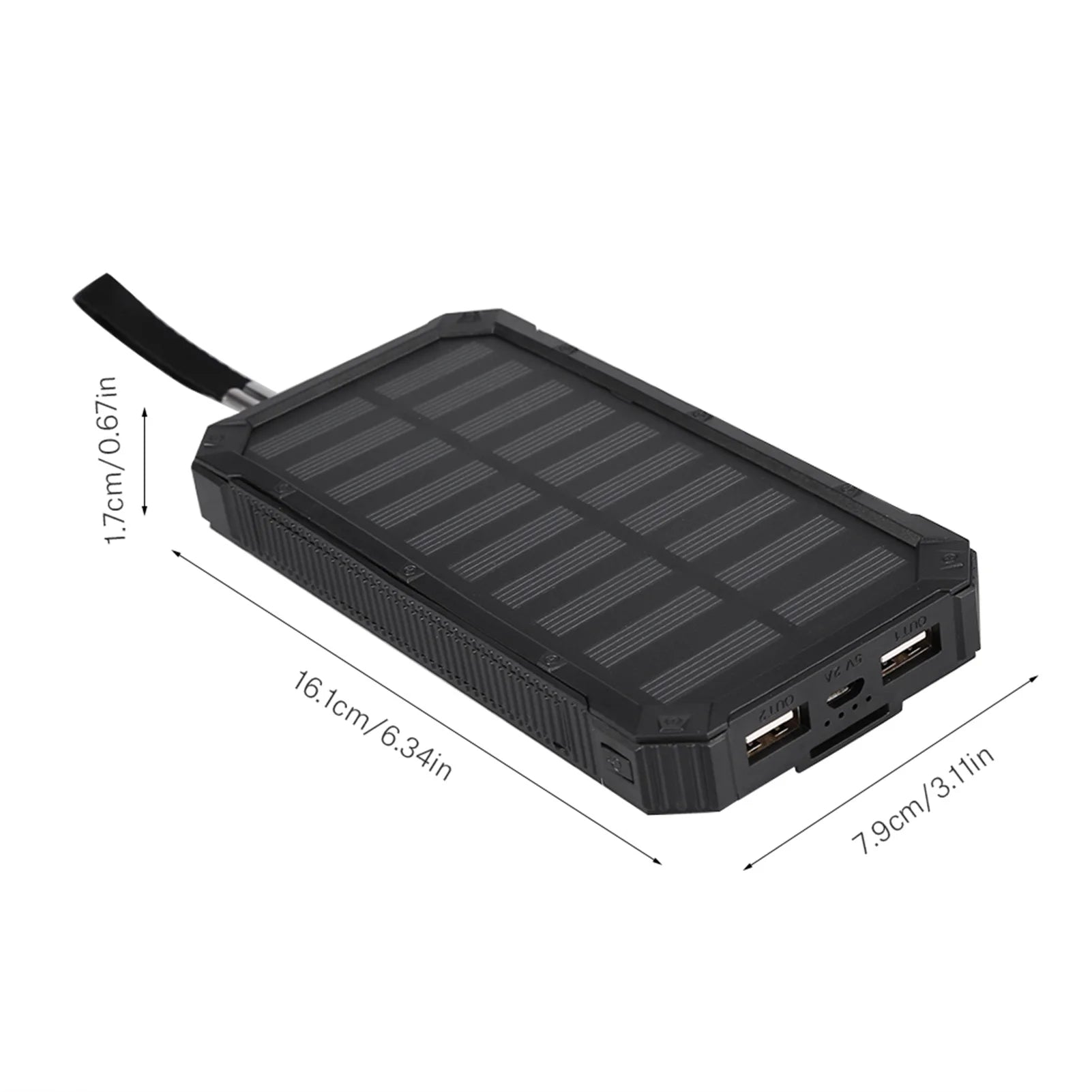 Mobile Power Bank – 20000mAh Solar Portable Fast-Charging Dual USB - silverfoxgoods