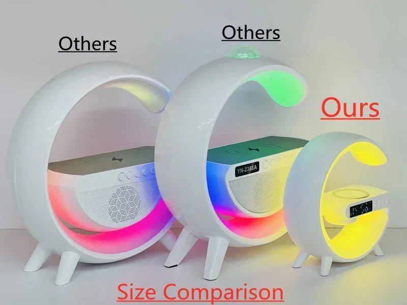 Multifunction Wireless Charger Pad Stand Speaker TF RGB Night Light 15W Fast Charging Station for iPhone Samsung Xiaomi Huawei - silverfoxgoods
