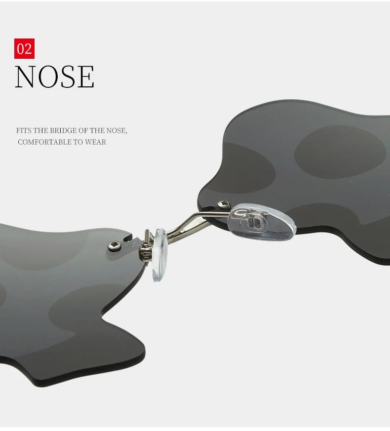 Mushroom Shape Rimless Sunglasses - silverfoxgoods