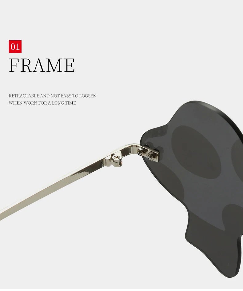 Mushroom Shape Rimless Sunglasses - silverfoxgoods